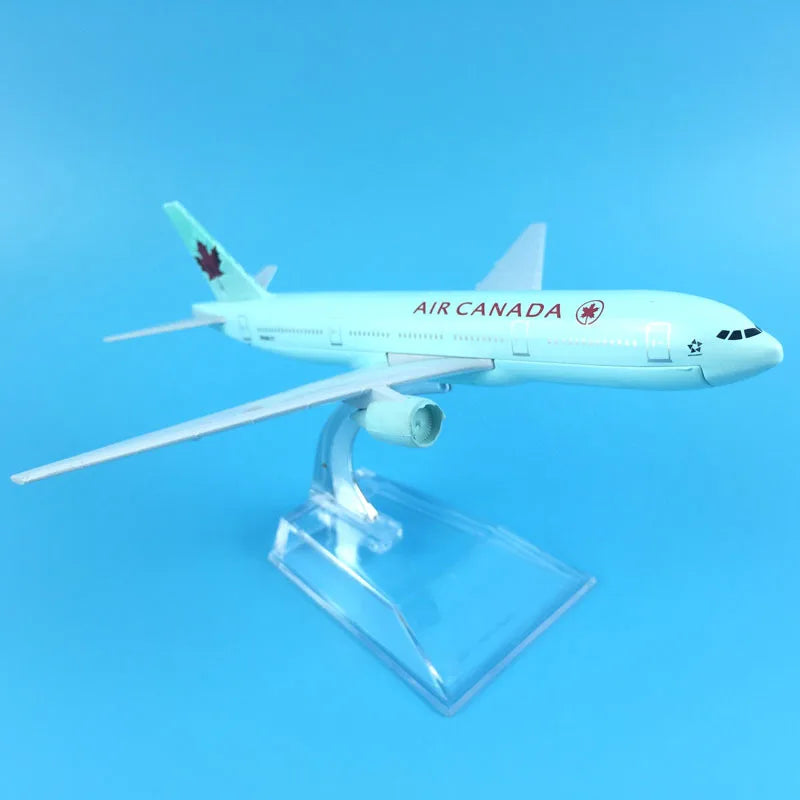 JASON TUTU 16cm  Canada Boeing 777 Aircraft Model Planel Airplane Diecast Metal 1/400 Scale Planes