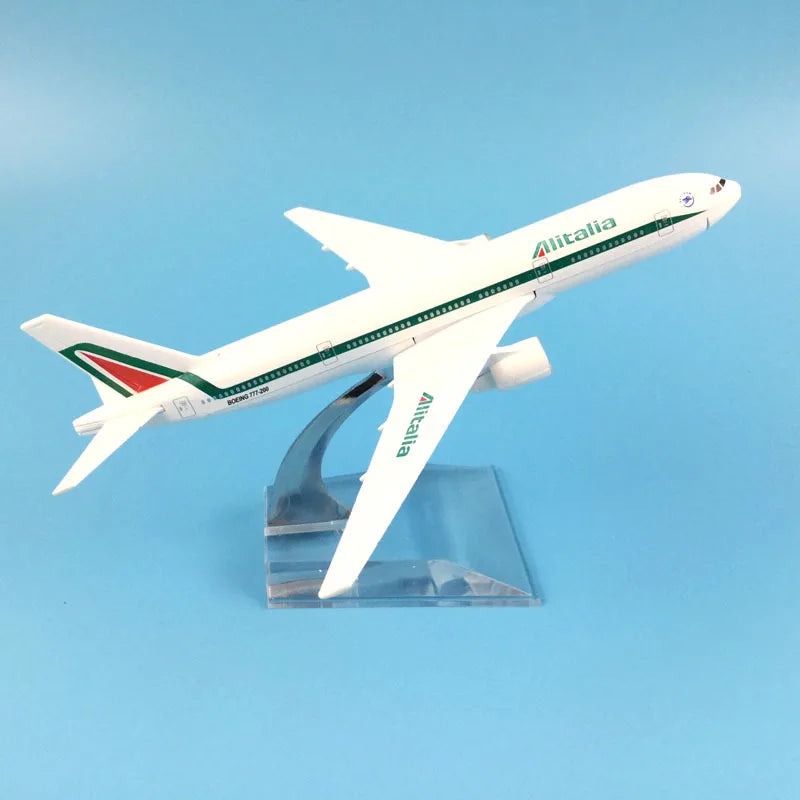 JASON TUTU 16cm  Alitalia Boeing 777  Airways Airplane Model Plane Diecast Metal 1/400 Scale Planes