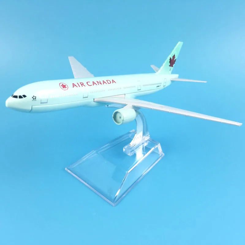 JASON TUTU 16cm  Canada Boeing 777 Aircraft Model Planel Airplane Diecast Metal 1/400 Scale Planes