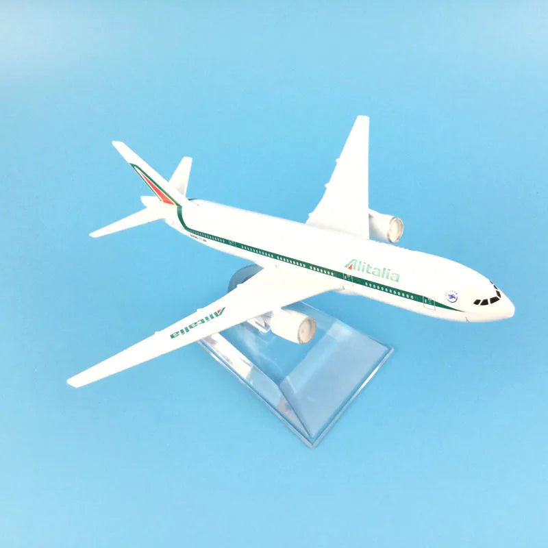 JASON TUTU 16cm  Alitalia Boeing 777  Airways Airplane Model Plane Diecast Metal 1/400 Scale Planes