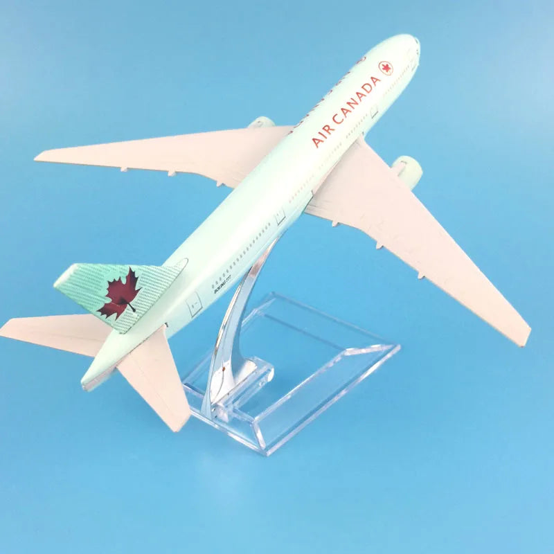JASON TUTU 16cm  Canada Boeing 777 Aircraft Model Planel Airplane Diecast Metal 1/400 Scale Planes