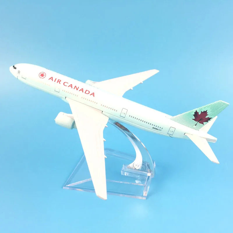 JASON TUTU 16cm  Canada Boeing 777 Aircraft Model Planel Airplane Diecast Metal 1/400 Scale Planes