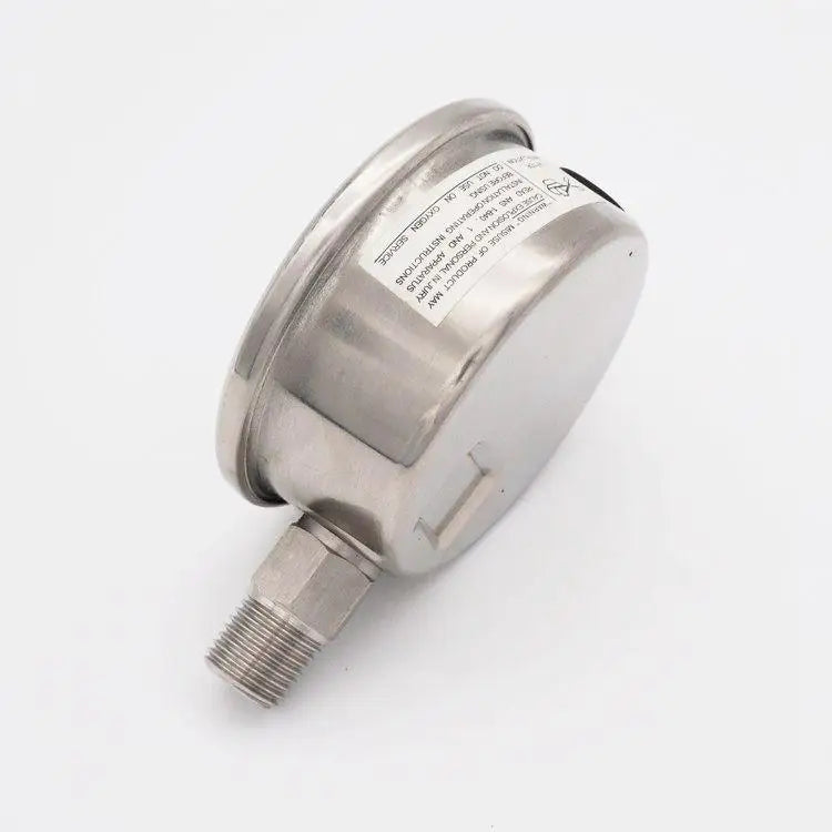 1/8" 1/4" BSPT/NPT 60mm Dial -1 To 600 Bar Pressure Gauge 304 Stainless Bar PSI N2 Steam Brewing Pneumatic