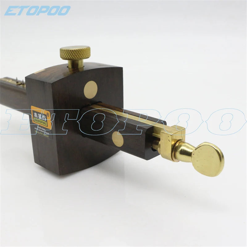 Luxury British Indonesia Ebony+Pure Copper Wearproof Carpenter Woodworking Tool Screw Cutting Gauge Mark Scraper Scribers