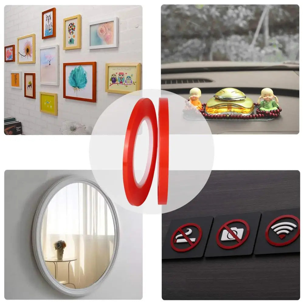 1 Roll 3 Meter Double Sided Adhesive Tape Acrylic Transparent No Traces Sticker for LED strip Car Fixed Phone Tablet Fixed