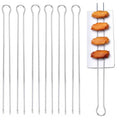 6/10/12pcs U Double BBQ Grill Skewer Set Stainless steel Kebab Skewers Metal BBQ Grilling Sticks  Picnic Camping Barbecue Tools