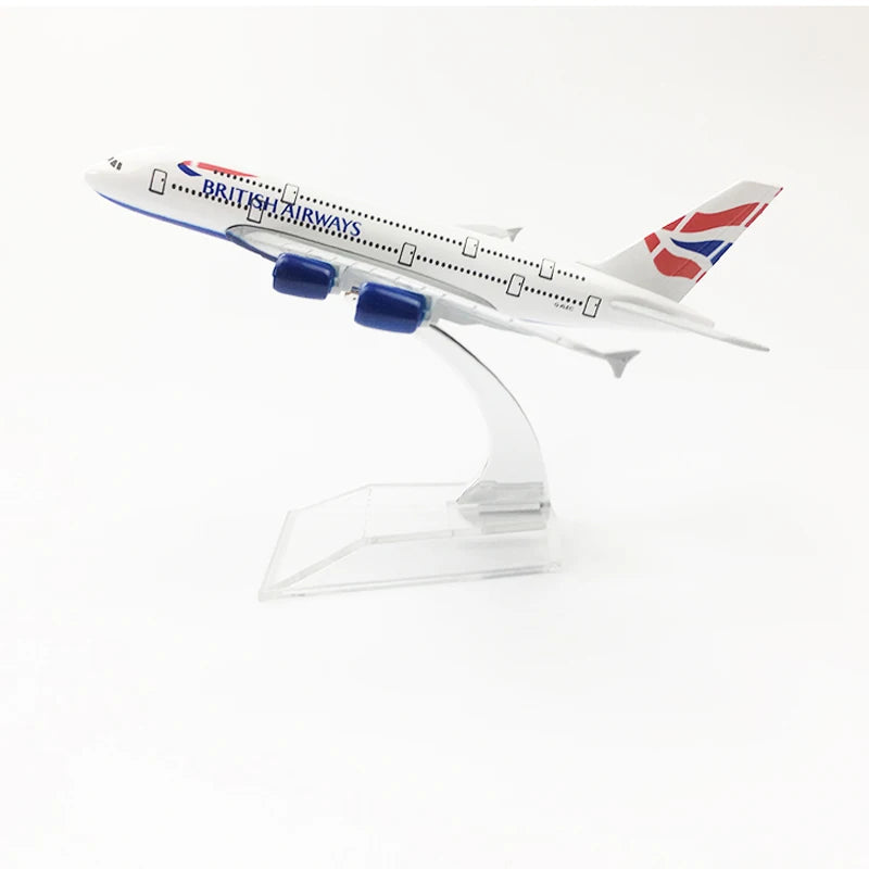 JASON TUTU 16cm BRITISH AIRWAYS A380 Aircraft Model Planel Airplane Diecast Metal 1/400 Scale Planes
