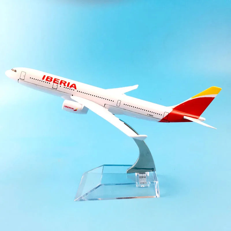 JASON TUTU 16cm Spain Iberia Airlines A330 Aircraft Model Planel Airplane Diecast Metal 1/400 Scale Planes