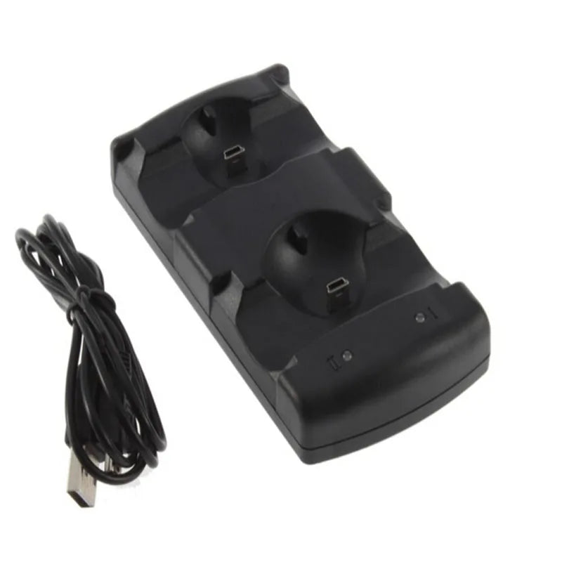 Dual Charging Holder Dock Charger Stand +USB Power Cable Cord for Playstation Dualshock 3 PS3 Gamepad Controller Move Navigation