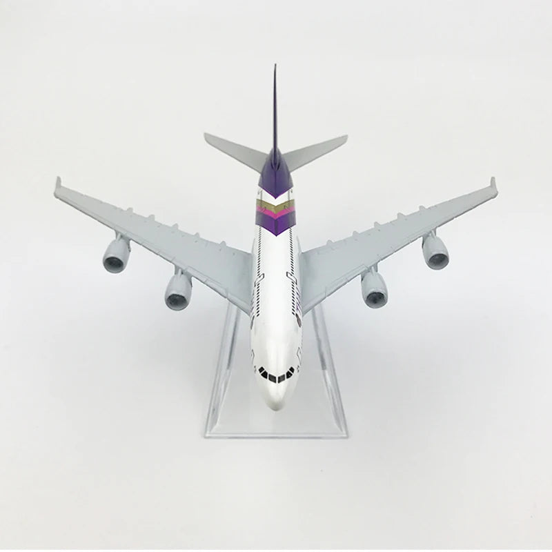 JASON TUTU 16cm Thai Airways Airbus A380 Airways Airplane Model Plane Diecast Metal 1/400 Scale Planes
