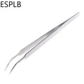 160mm Long Ultra Precision Stainless Steel Tweezers Industry Straight Curved Electronic Pointed Tweezers for Phone Repair