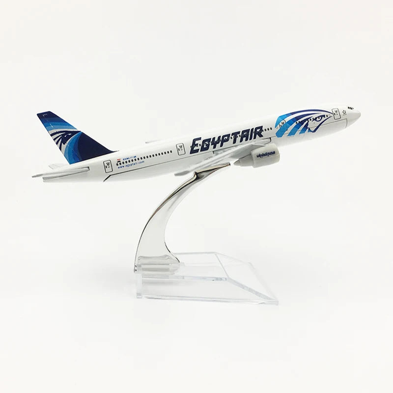 JASON TUTU 16cm EGYPT AIR AEROPLANE MODEL BOEING 777 AIRPLANE Aircraft Model Planel Airplane Diecast Metal 1/400 Scale Pla