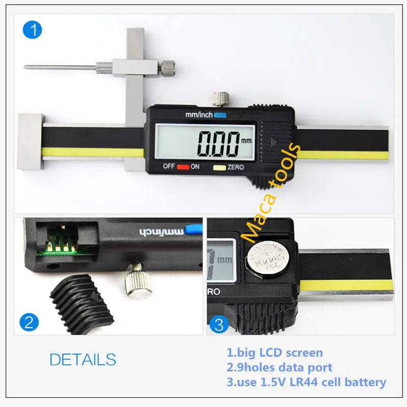 -10mm - +10mm Digital Gap & Step Gauges with Flat Measuring Face Step&Gap Gauge Electronic Digital Step Gap Gauge