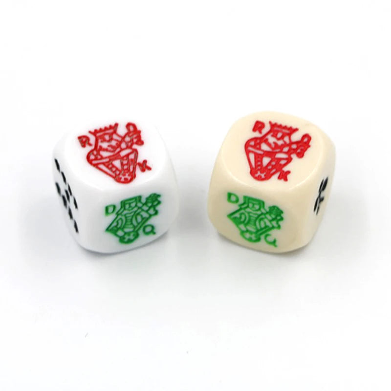 10pcs/pack Acrylic Carving Dice 16mm Tooth Yellow White #16 Round Corner High Quality Boutique Poker Dice