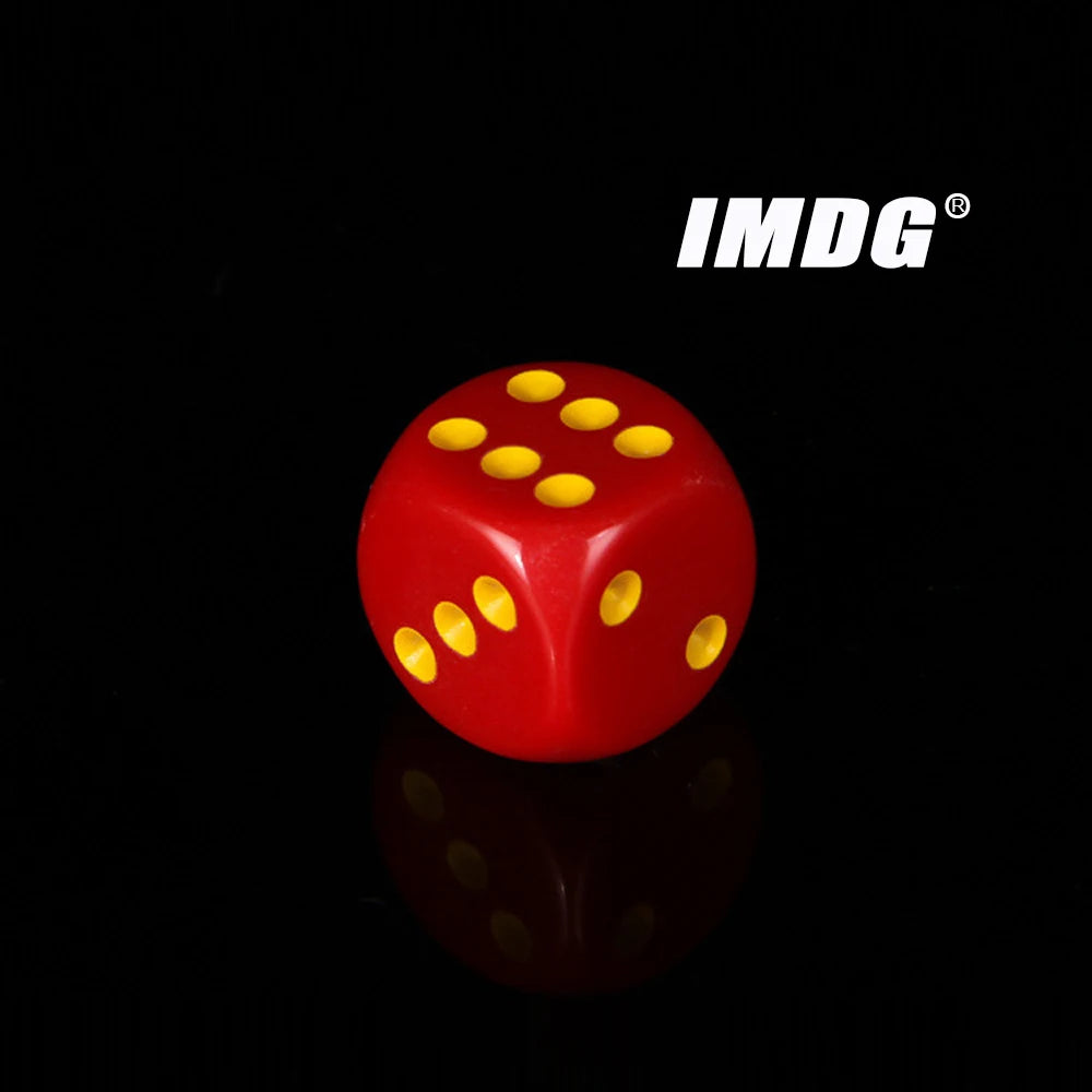 10pcs/pack New Acrylic Red Dice 16mm Red Gold Round Corner High Quality Boutique Game Dice