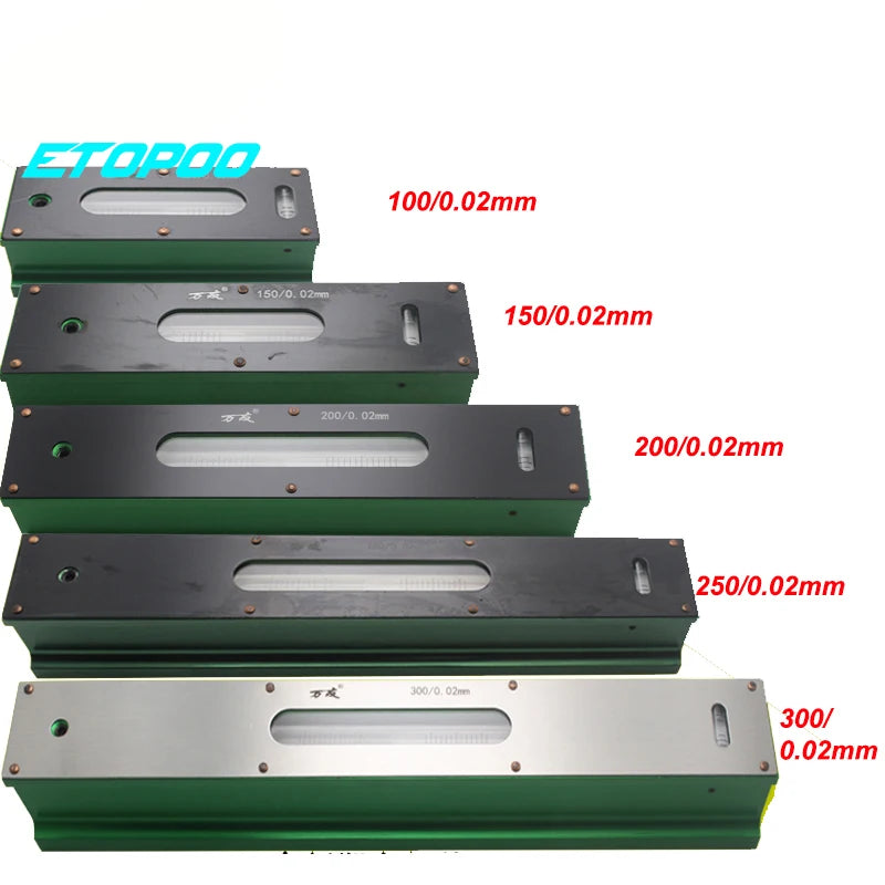 High Precision Accuracy 0.02mm 100/150/200/250/300mm Industry Mechanical Bar Level Instrument Bar Level Meter Measuring Tool