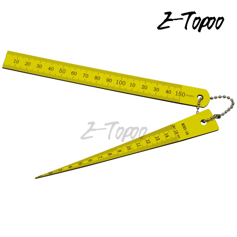 Japanese Plastic Taper Gauge 1-15mm Toper Weld Gauge Ruler with Straight Scale Inspection Kegelmessgerat Combination Taper Ruler