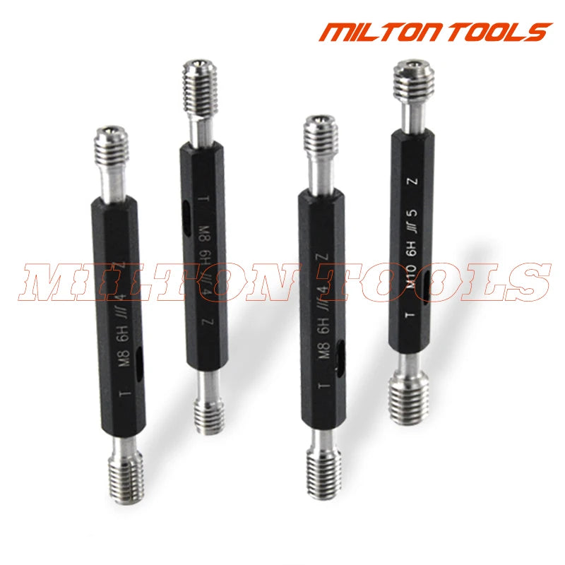 M2 M3 M4 M5 M6 M7 M8 M9 M10 Metric 6H Steel Double End Hex Handle Thread Plug Gage Gauge With Case