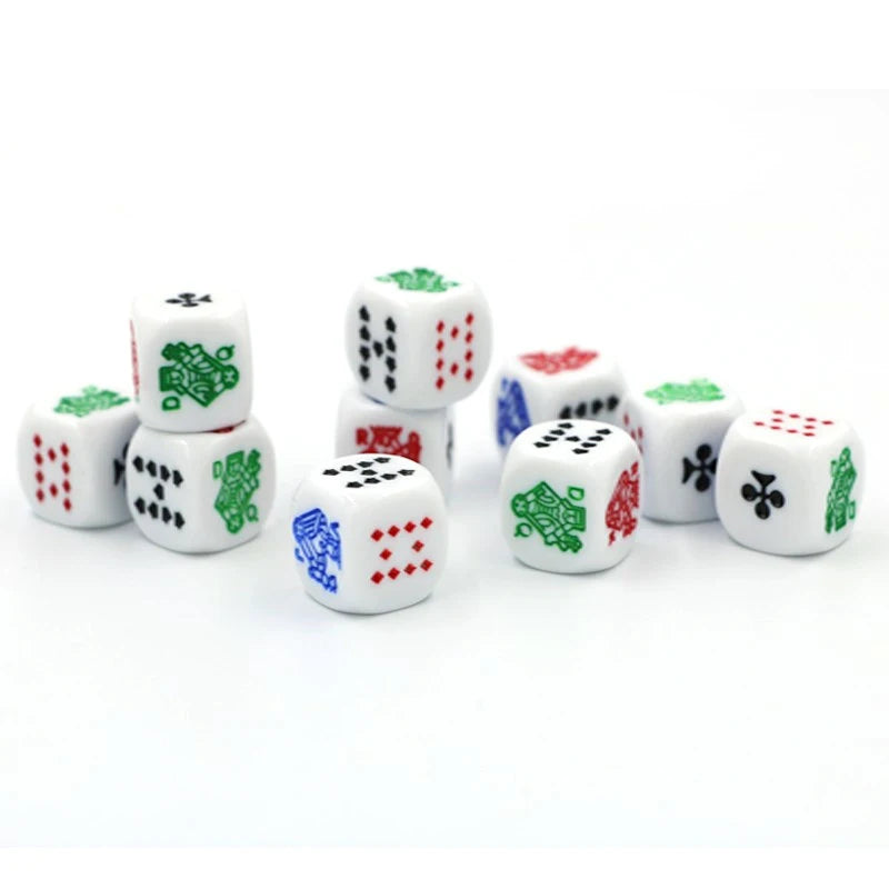 10pcs/pack Acrylic Carving Dice 16mm Tooth Yellow White #16 Round Corner High Quality Boutique Poker Dice