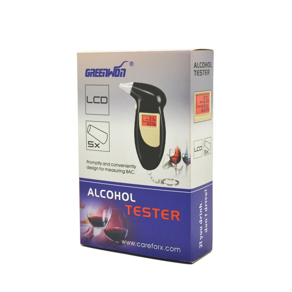 GREENWON Breathalyzer Keychain Digital Alcohol Tester Detector Portable with LCD Display 68S-GD