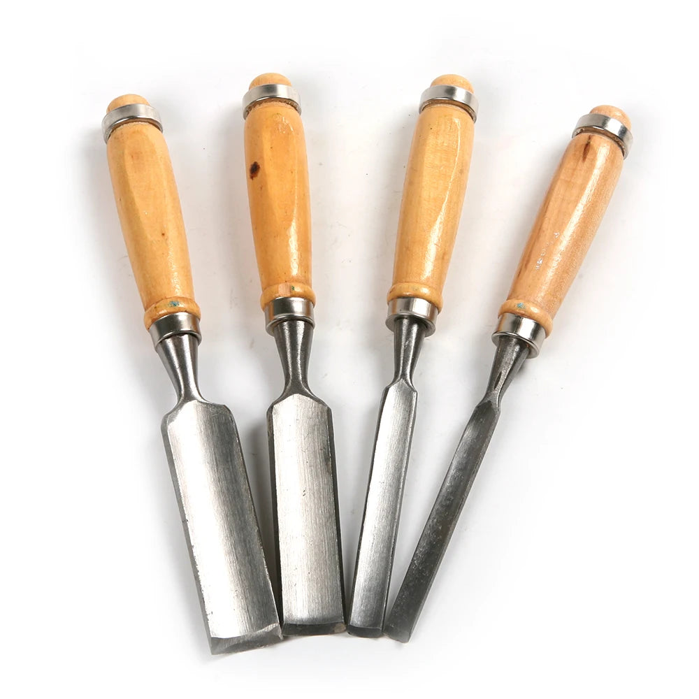 4pcs Carving Chisel Wood Chisels Set Professional Woodworking Gouge Curved Chisel for Carpentry Sculpture Carve Craft Chisel