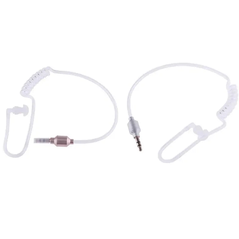 Monaural 3.5mm Soft Air Acoustic Tube In Ear Earphone Stereo Anti-radiation Earpiece Headset for Wireless Bluetooth Clip Device