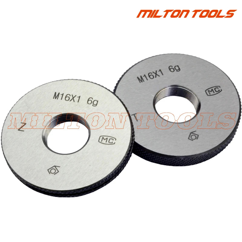 M2 M3 M4 M5 M6 M7 M8 M10 M12 M14 M16 6G-6H Thread Ring Gage Thread Ring Gauge RING GO-NOGO GAUGE 6G Measure Gauge 2pcs/set