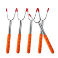 1pc Marshmallow Roasting Sticks Telescopic Smores Skewers Hot Dog Extending Stainless Steel Fork Extra Long 59" for Fire