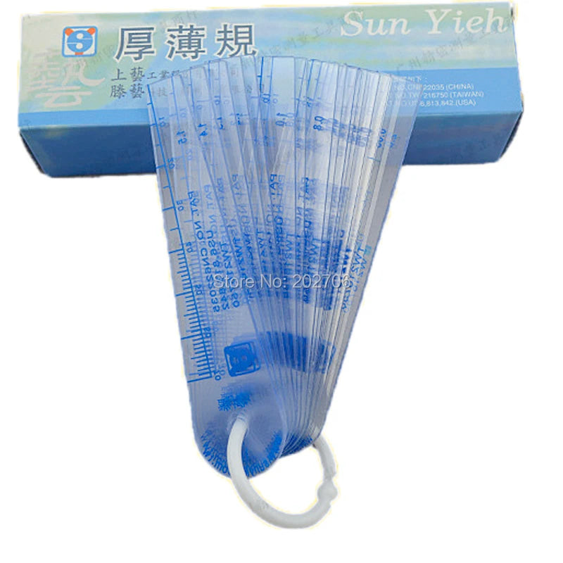 (Taiwan) 0.02-1.0mm 0.02-2mm 0.01-1.5mm 16pcs 20pcs Thickness Plastic Plug Feeler Gauge Gap Filler Measuring Tool with PVC Sheet