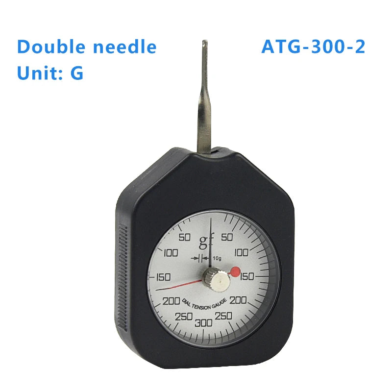 ATG-300-2 Dial Tension Meter Analog Force Gauge Double Pointer Force Tools 300g