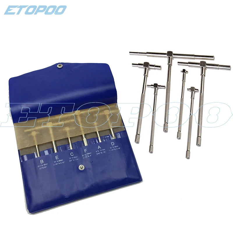 5/16'-6' 6pcs/set Telescoping Gauges Internal Gauge Telescoping Hole Gauge for Quick Inside Measurements 4pcs Small Bore Gauge
