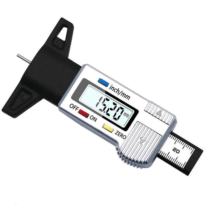 Digital Car Tyre Tire Tread Depth Gauge Meter Measurer Tool Caliper Thickness Gauges Tread Brake Pad Shoe Tire Monitoring System