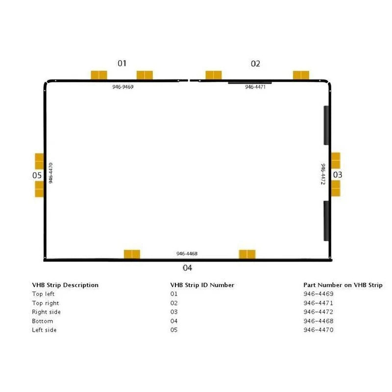 NEW A1419 27 inch LCD Display Tape Adhesive Repair Kit for iMac 27" Strip Glue Foam Sticker 2012-2017 Year with Opening Tools
