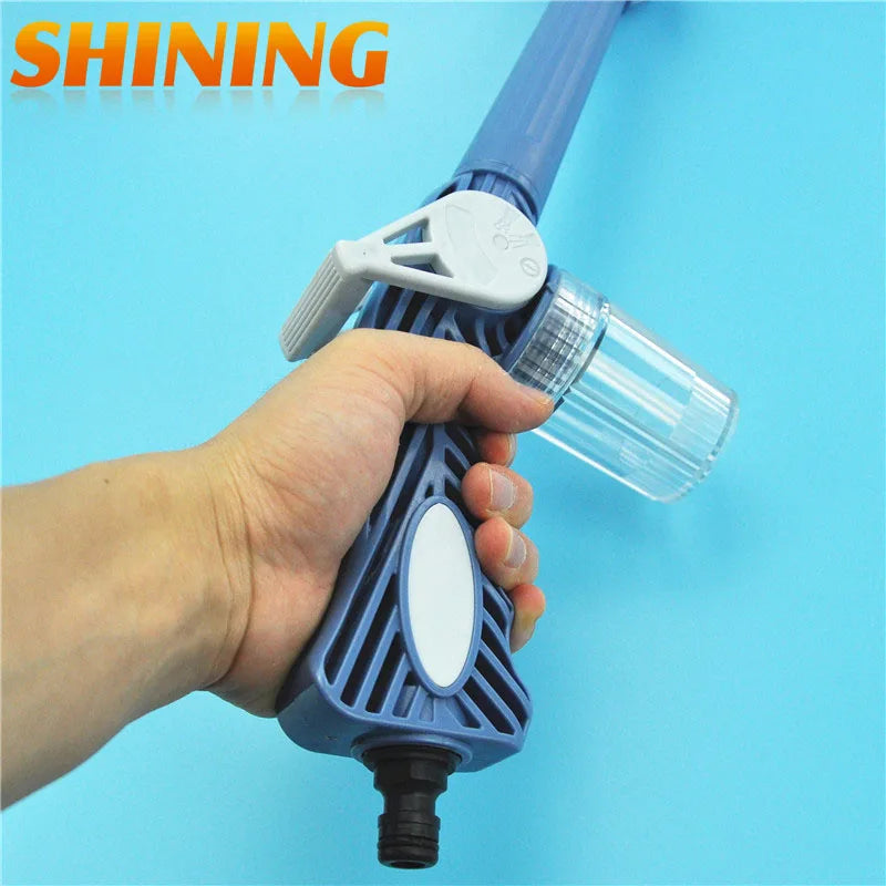Blue Garden Sprayer Car Washing Washer Plastic Garden Hose Pipe Connector Function Ez Jet Water Cannon 8 In 1 Turbo Spray Gun