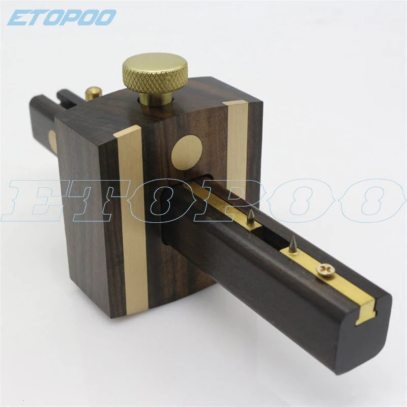 Luxury British Indonesia Ebony+Pure Copper Wearproof Carpenter Woodworking Tool Screw Cutting Gauge Mark Scraper Scribers