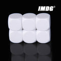 6pcs/pack New Acrylic 30mm White Blank Dice Teaching Props Game Accessories Mathematical Tools Rounded Corner