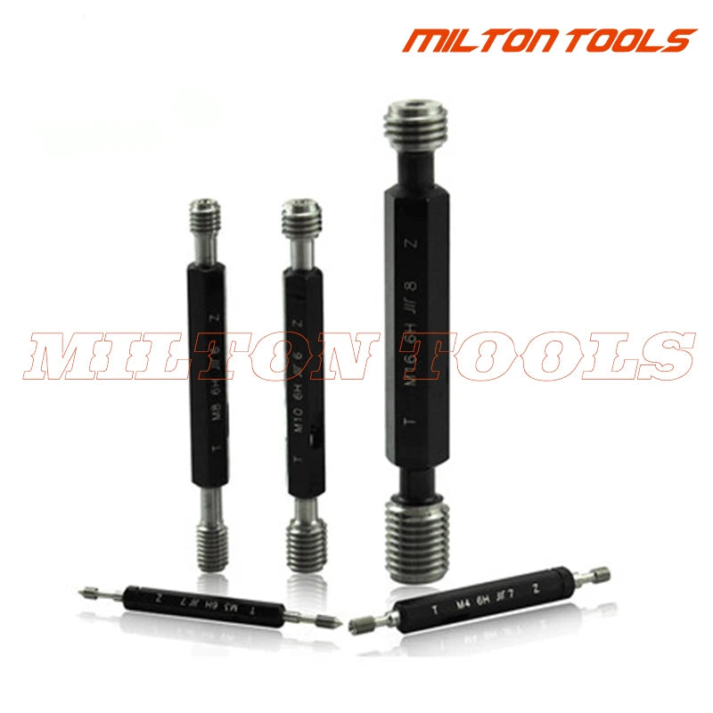 M2 M3 M4 M5 M6 M7 M8 M9 M10 Metric 6H Steel Double End Hex Handle Thread Plug Gage Gauge With Case