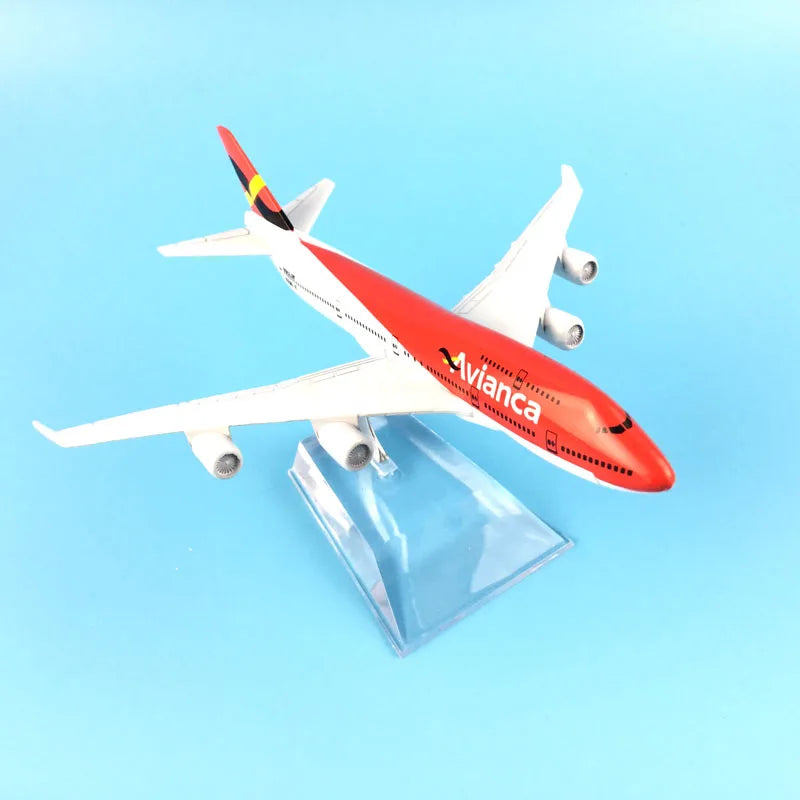 JASON TUTU 16cm AVIANCA COLOMBIA  B747 Airplane Model Airplane Diecast Metal 1/400 Scale Planes
