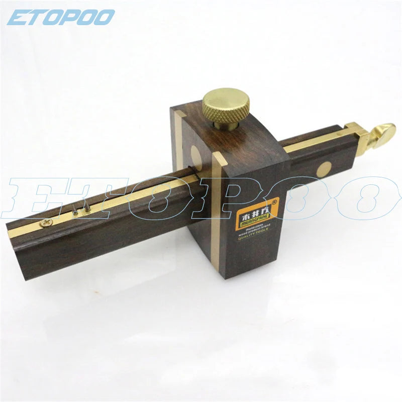 Luxury British Indonesia Ebony+Pure Copper Wearproof Carpenter Woodworking Tool Screw Cutting Gauge Mark Scraper Scribers