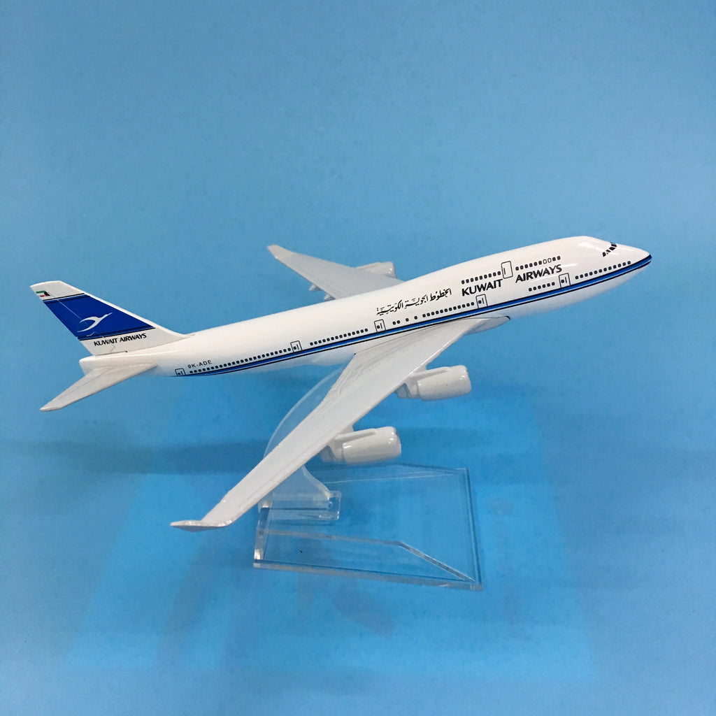 JASON TUTU 16cm Kuwait Airways Boeing B747 Airplane Model Airplane Diecast Metal 1/400 Scale Planes ﻿