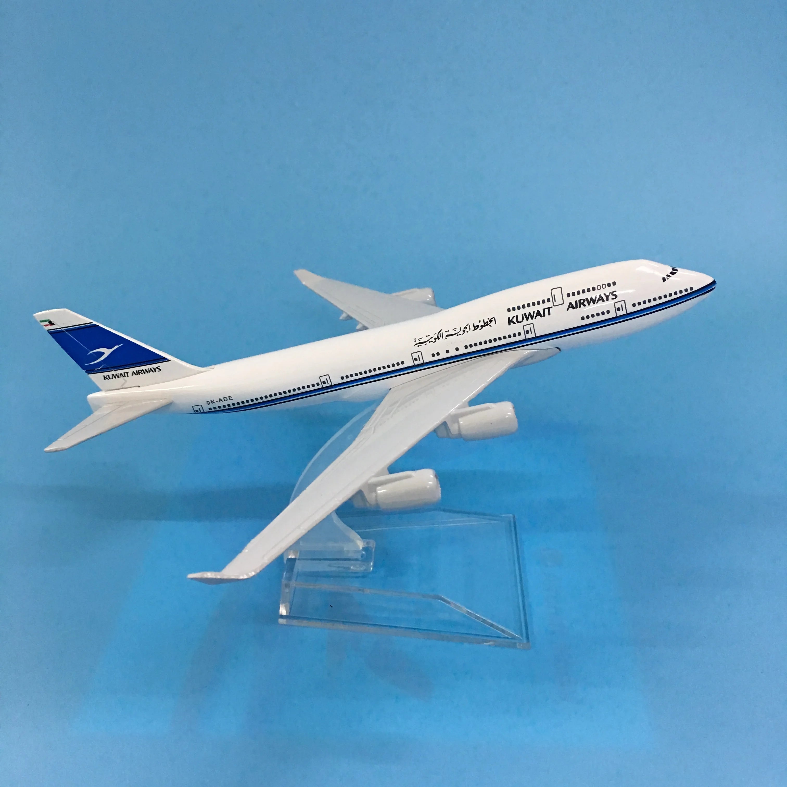 JASON TUTU 16cm Kuwait Airways Boeing B747 Airplane Model Airplane Diecast Metal 1/400 Scale Planes ﻿