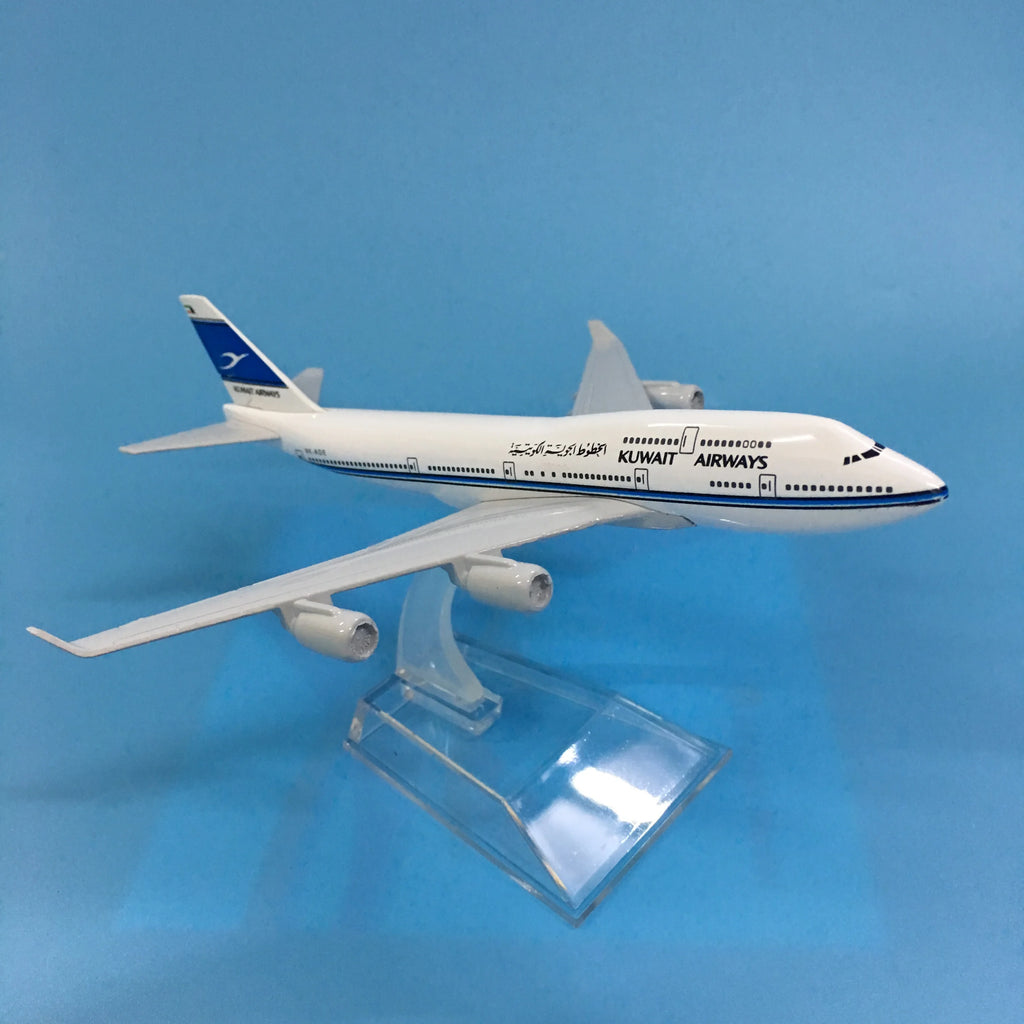 JASON TUTU 16cm Kuwait Airways Boeing B747 Airplane Model Airplane Diecast Metal 1/400 Scale Planes ﻿