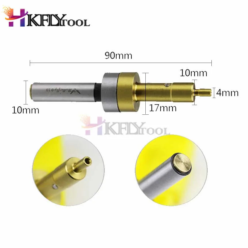10mm Antimagnetic Edge Finder Touch Point Sensor Titanizing Yellow Ocptical Quickly Locate Work Edges For Milling Tool And Lathe