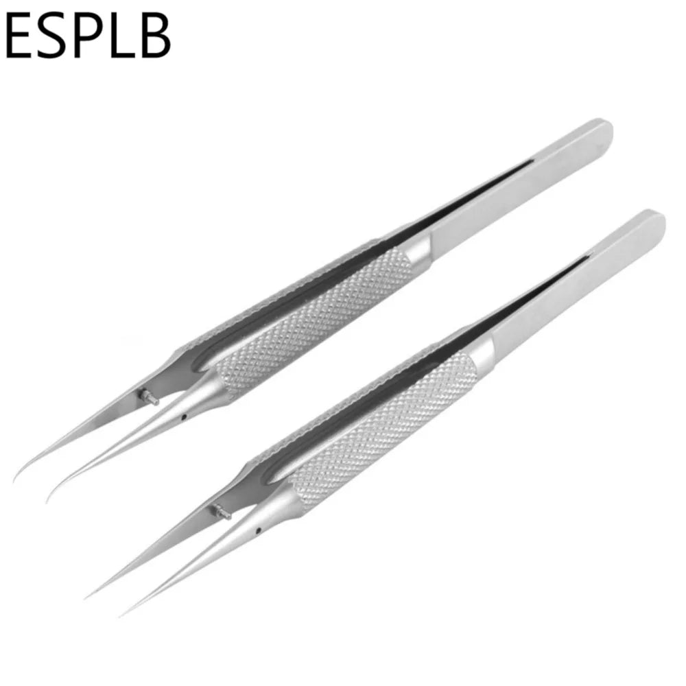 Titanium Alloy/Stainless Steel Tweezers Precision Fly Line 0.15mm Fingerprint Electronic Components Straight/Curved Tip Tweezers