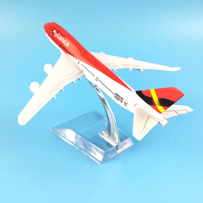 JASON TUTU 16cm AVIANCA COLOMBIA  B747 Airplane Model Airplane Diecast Metal 1/400 Scale Planes