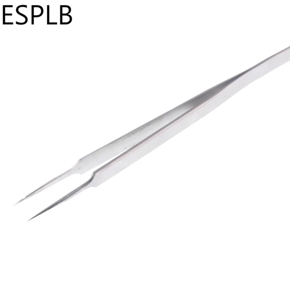 160mm Long Ultra Precision Stainless Steel Tweezers Industry Straight Curved Electronic Pointed Tweezers for Phone Repair