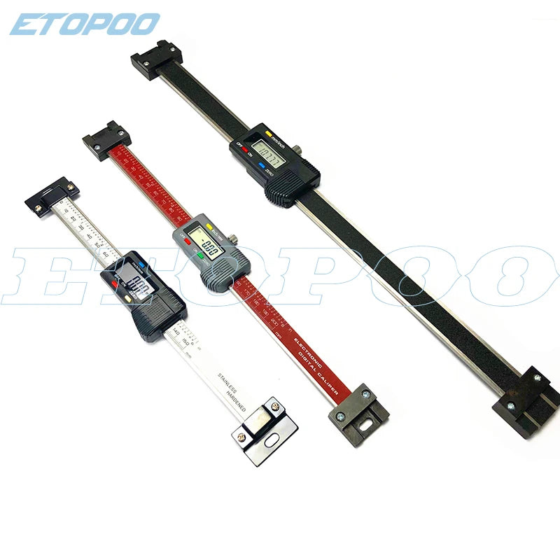 Digital Scale Unit Horizontal Type Stainless Steel LCD Display Inch/MM Machinist Tool 0-150mm 200mm 300mm Digital Linear Scales