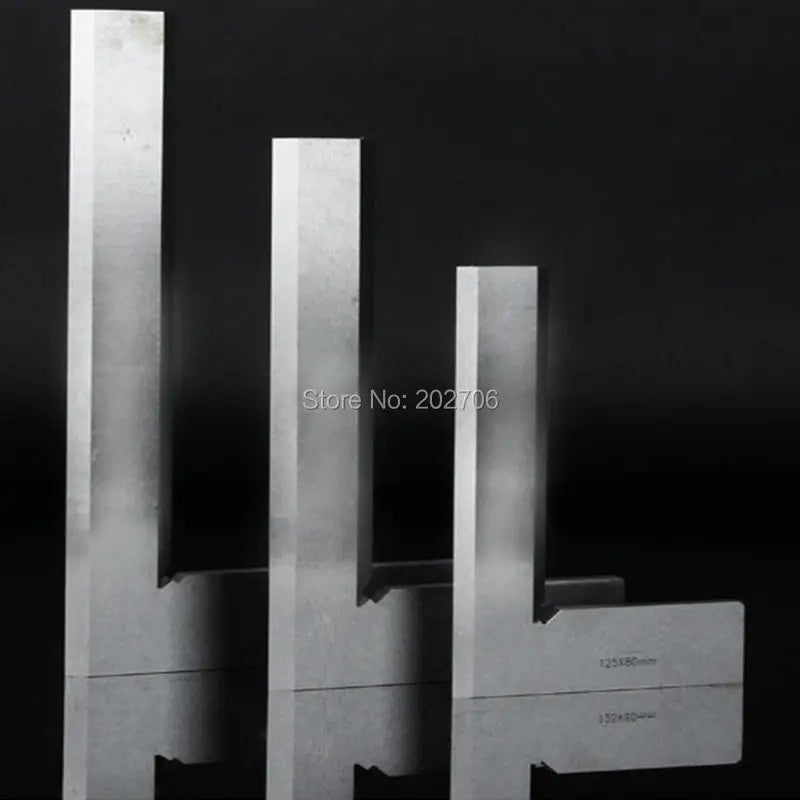 80*50mm 125*80mm 160*100mm 200*125mm Bladed 90 Degree Angle Try Square ruler Broadside Knife-Shaped Angle Blade Ruler Gauge tool