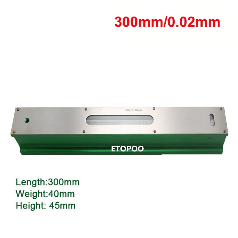 High Precision Accuracy 0.02mm 100/150/200/250/300mm Industry Mechanical Bar Level Instrument Bar Level Meter Measuring Tool