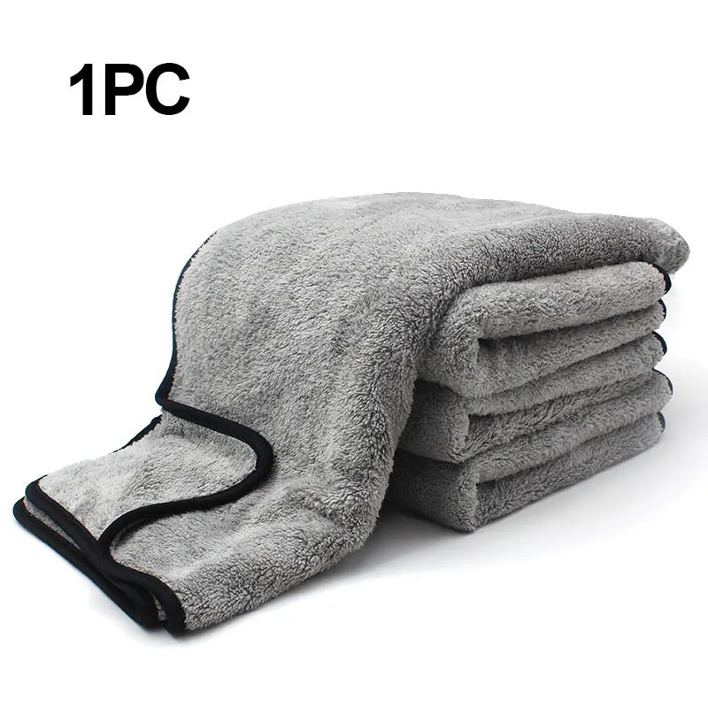 Microfiber Towel Car Wash Cloth Auto Cleaning Door Window Care Thick Strong Water Absorption For Car Home Automobile Accessories
